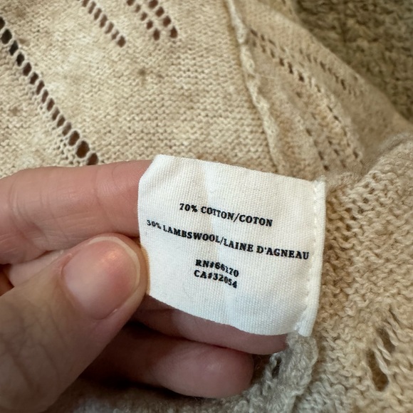 Anthropologie Sparrow Knit Tie Oatmeal Cardigan - Picture 11 of 12